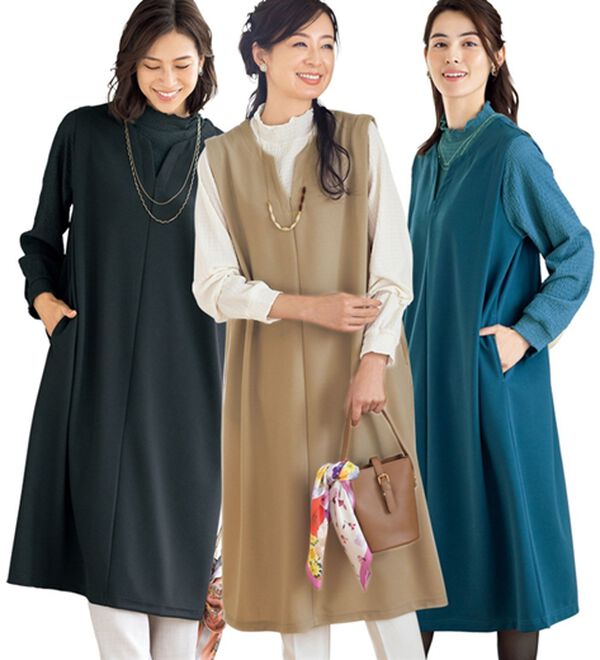 ルフラン（ルフラン）の「【３色組】パッと着るだけ！着映えワンピース（その他ワンピース）」｜3色組