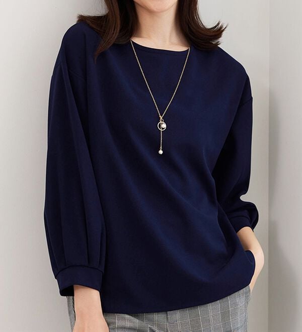 BELLUNA（ベルーナ）の「【2点セット】ジョーゼット素材ネックレス付ブラウス（ブラウス）」｜詳細画像