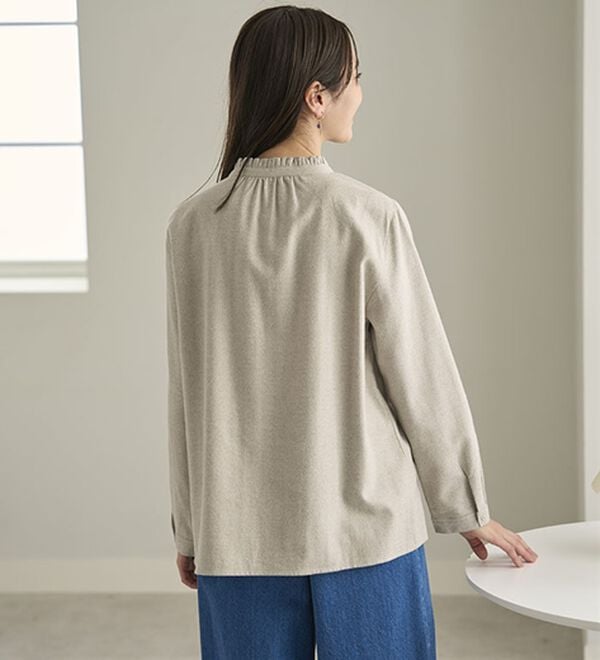 BELLUNA（ベルーナ）の「《ＨｕｇＲｅａｍコットン》フリル衿ブラウス（ブラウス）」｜詳細画像