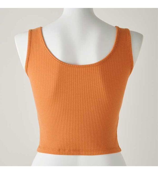 YU'NOW（ユナウ）の「カップ付クロップドタンクトップ（ブラトップ・カップ付きインナー）」｜詳細画像