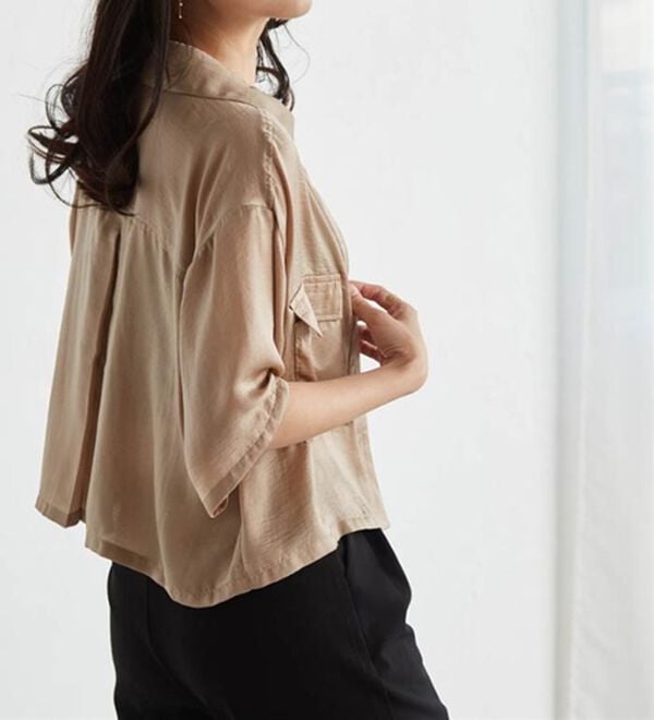 RANAN（ラナン）の「ダブルポケットショートシャツ（シャツ）」｜詳細画像