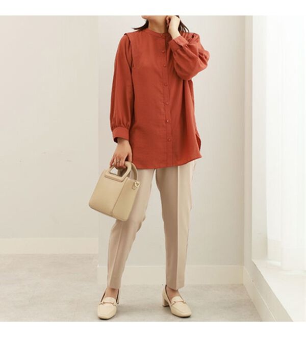 BELLUNA（ベルーナ）の「ビンテージ素材肩タックブラウス（ブラウス）」｜詳細画像