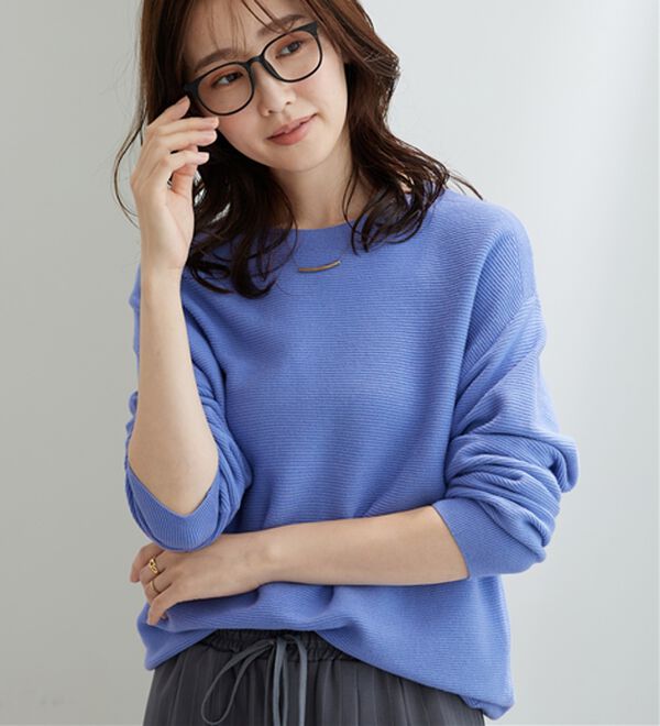 BELLUNA（ベルーナ）の「ラメ調もちもちニットプルオーバー（ニット・セーター）」｜詳細画像