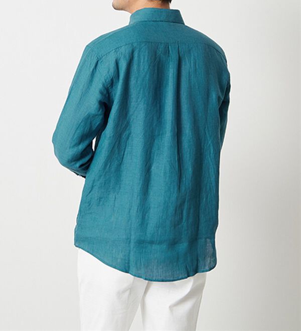 「＜コムルヴァン・オム＞大人のフレンチリネン１００％シャツ（メンズシャツ）」｜詳細画像