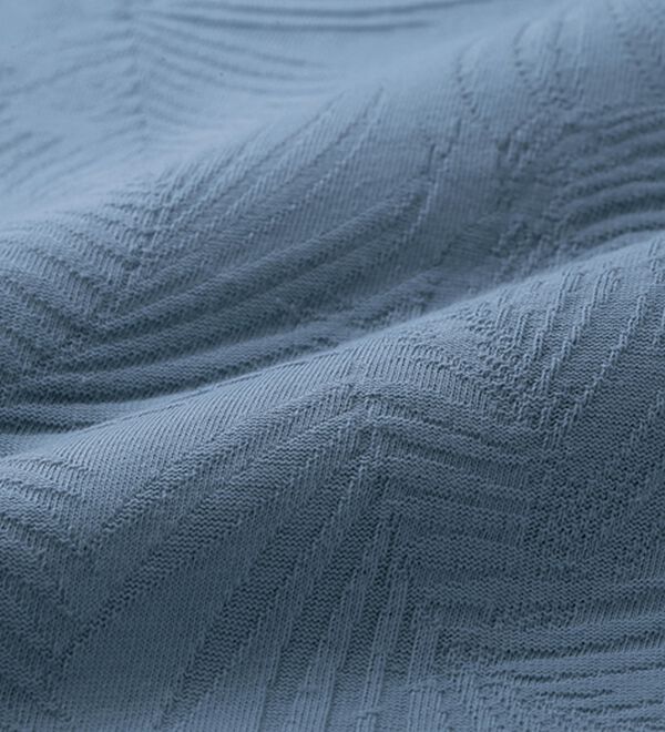 「＜コムルヴァン・オム・ゴルフ＞ジャカードデザインジップポロシャツ（メンズポロシャツ）」｜詳細画像