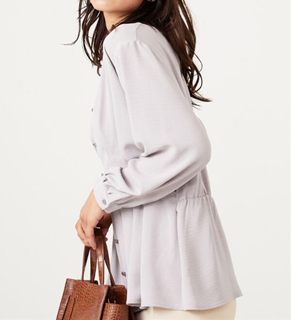 BELLUNA（ベルーナ）の「【接触冷感/UV対策】機能付！ウエストタックブラウス（ブラウス）」｜詳細画像