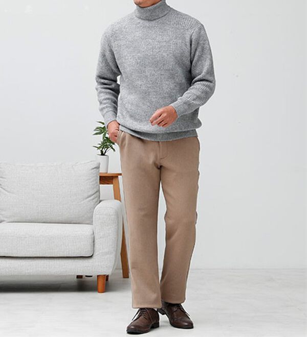 「＜コムルヴァン・オム＞お父さんの裏シャギー７得パンツ（メンズフルレングスパンツ）」｜詳細画像