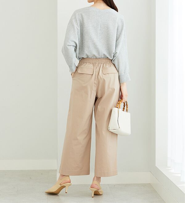 BELLUNA（ベルーナ）の「【2点セット】ネックレス付ラメ調ドルマンプルオーバー（カットソー）」｜詳細画像