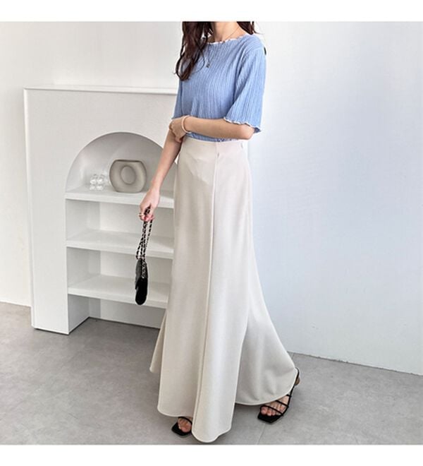 GeeRA（ジーラ）の「前後２ＷＡＹ配色メロー５分袖カットソー（カットソー）」｜詳細画像