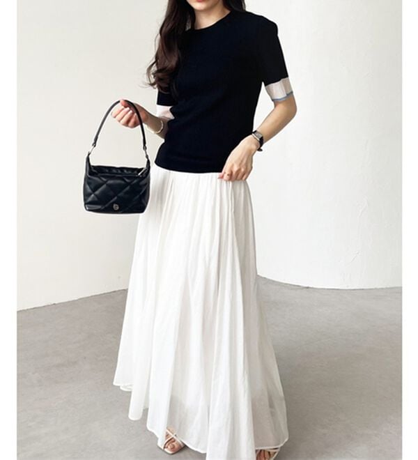 GeeRA（ジーラ）の「『ドラマ着用商品』 袖口シアーリブニット（ニット・セーター）」｜詳細画像