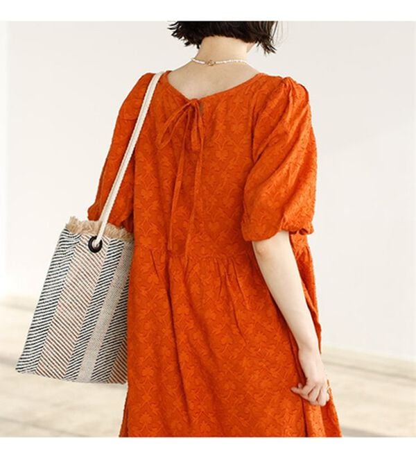 GeeRA（ジーラ）の「ジャカードパフスリーブワンピース（その他ワンピース）」｜詳細画像