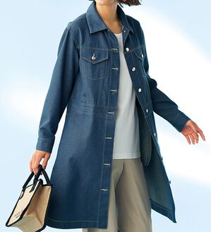 BELLUNA（ベルーナ）の「デニムなのに軽い　ロングジャケット（その他ジャケット）」｜詳細画像