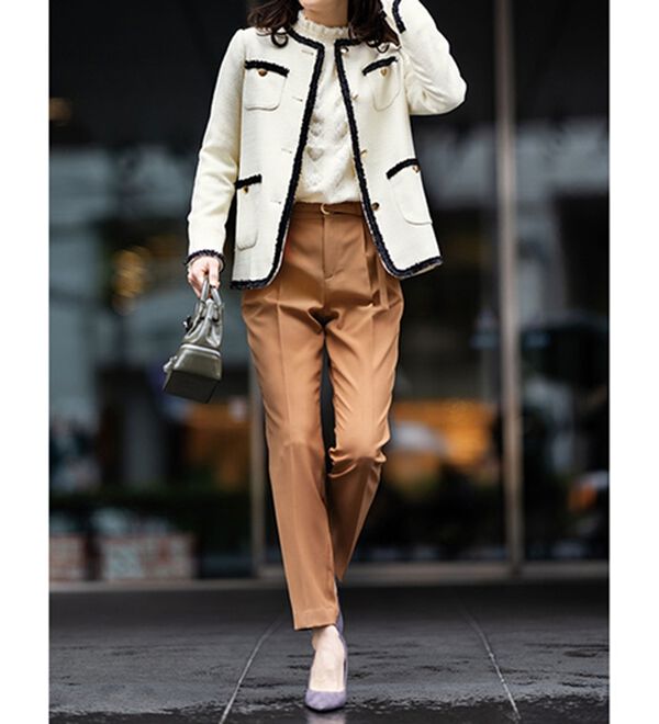 RANAN（ラナン）の「起毛レースハイネックブラウス（カットソー）」｜詳細画像