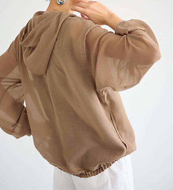 BELLUNA（ベルーナ）の「柔らかシアー素材フード付ブルゾン（ブルゾン）」｜詳細画像