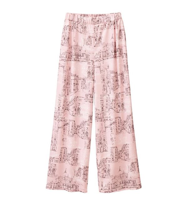 RANAN（ラナン）の「スカーフプリントセミワイドパンツ（フルレングスパンツ）」｜詳細画像