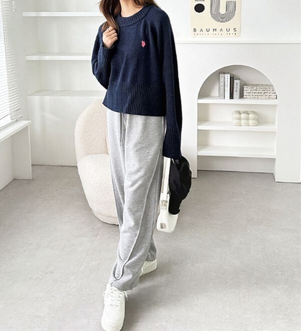 GeeRA（ジーラ）の「【ＵＳ．ＰＯＬＯ　ＡＳＳＮ】ショート丈ニット（ニット・セーター）」｜詳細画像