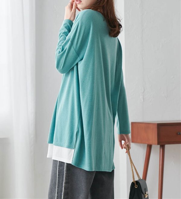 RANAN（ラナン）の「レイヤード風ニットソーチュニック（チュニック）」｜詳細画像