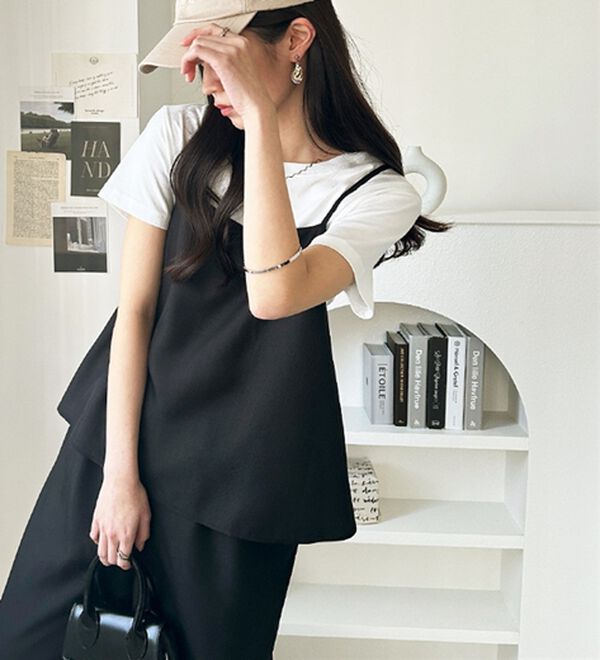 GeeRA（ジーラ）の「セットアップ風キャミソールサロペット（オールインワン）」｜詳細画像