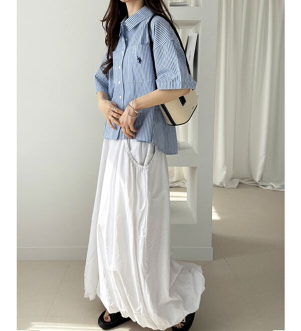 GeeRA（ジーラ）の「【ＵＳ．ＰＯＬＯ．ＡＳＳＮ】オーバーサイズ半袖シャツ（シャツ）」｜詳細画像