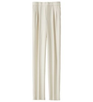 BELLUNA（ベルーナ）の「すっきり見えタックテーパードパンツ（フルレングスパンツ）」｜ベージュ