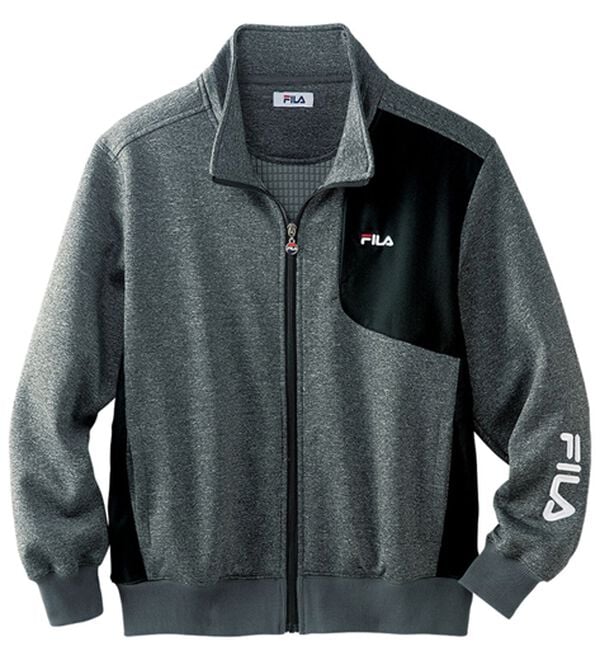 「＜フィラ＞裏ブロックフリース杢調アクティブスーツ（メンズスポーツウェア（トップス））」｜詳細画像