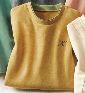 ルフラン（ルフラン）の「配色ロングプルオーバー（カットソー）」｜マスタード