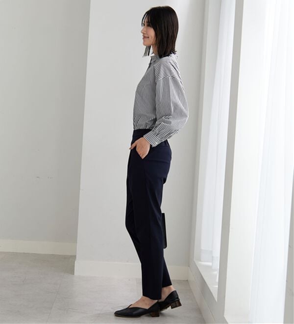 BELLUNA（ベルーナ）の「チノ見えストレッチ素材テーパードパンツ（テーパードパンツ）」｜詳細画像