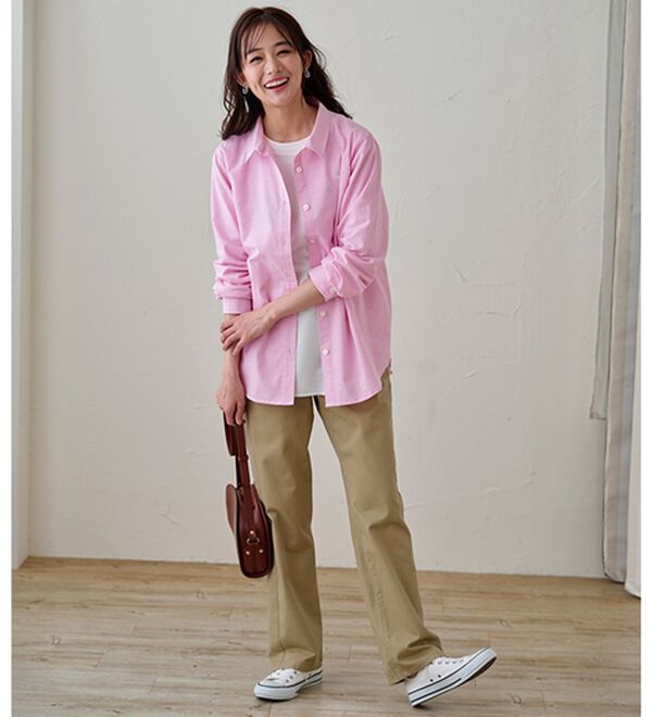 BELLUNA（ベルーナ）の「【ＰＯＬＯ　ＢＣＳ】オックス素材刺しゅうシャツ（シャツ）」｜詳細画像