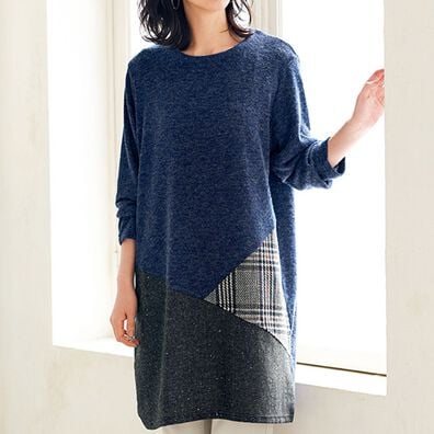 BELLUNA（ベルーナ）の「切替デザインゆったりチュニック（チュニック）」
