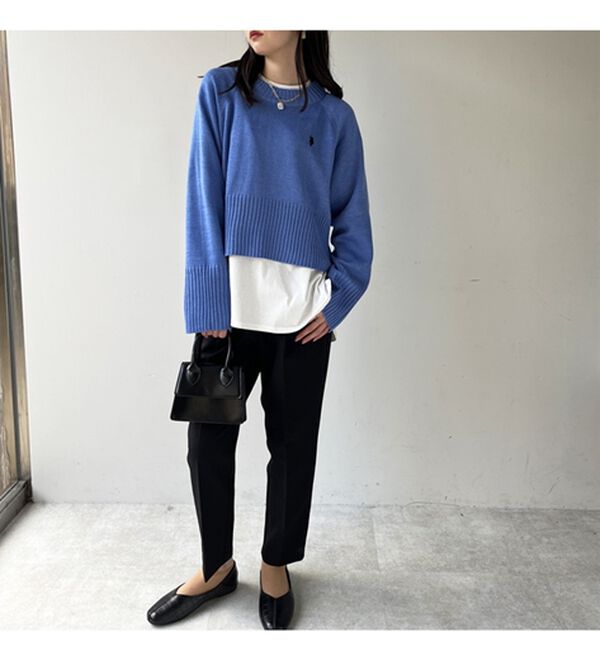 GeeRA（ジーラ）の「【ＵＳ．ＰＯＬＯ　ＡＳＳＮ】ショート丈ニット（ニット・セーター）」｜詳細画像