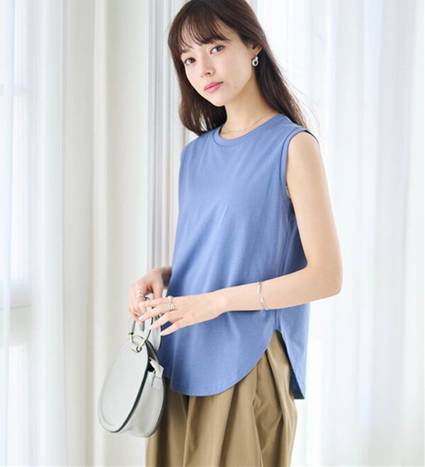 RANAN（ラナン）の「＜BC＞綿100％ひんやりタンクトップ（カットソー）」｜詳細画像