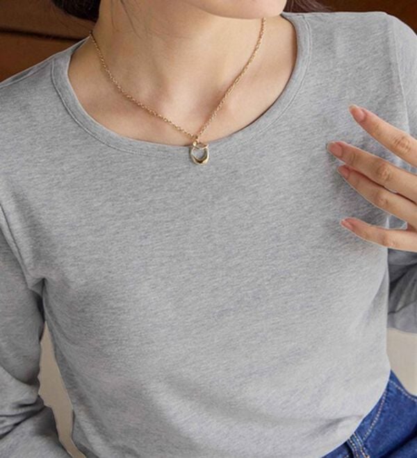 CHAN ME（チャンミ）の「ラウンドネックＴシャツ（Tシャツ）」｜詳細画像