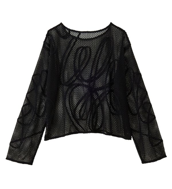 RANAN（ラナン）の「コード刺繍シアーメッシュTシャツ（カットソー）」｜詳細画像