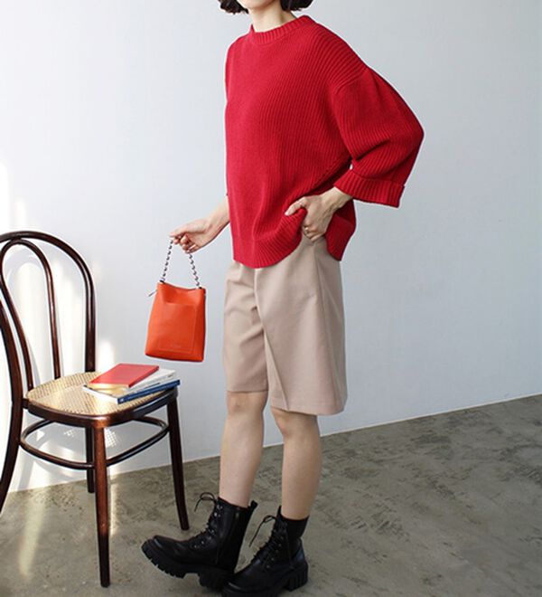 GeeRA（ジーラ）の「ハーフスリーブ着回しニット（ニット・セーター）」｜詳細画像