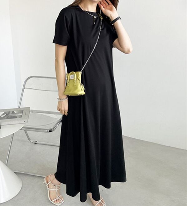 GeeRA（ジーラ）の「【接触冷感】フレアーシルエットロングワンピース（ロングワンピース）」｜詳細画像