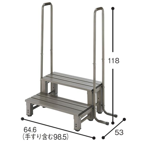 「アルミデッキ踏み台（エクステリア・屋外器具）」｜詳細画像