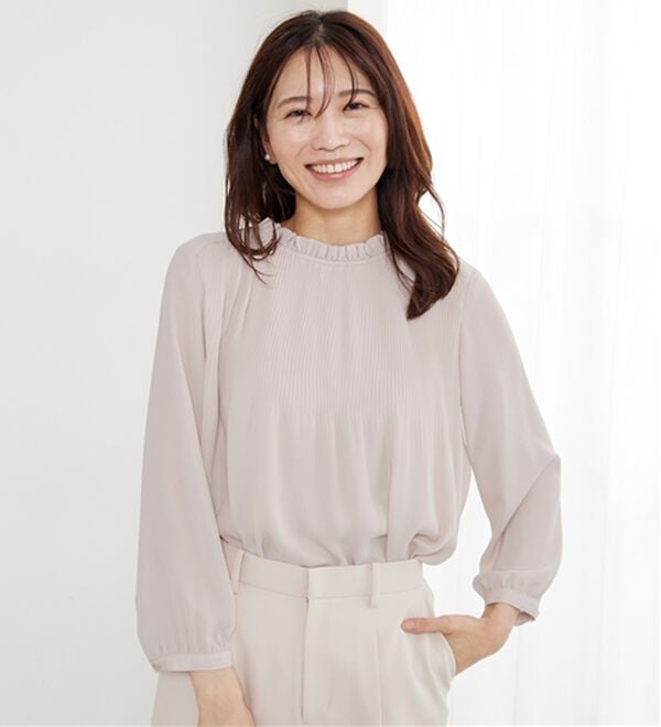 BELLUNA（ベルーナ）の「【新色追加】〈セレモニースタイル〉細プリーツデザインブラウス（ブラウス）」｜詳細画像