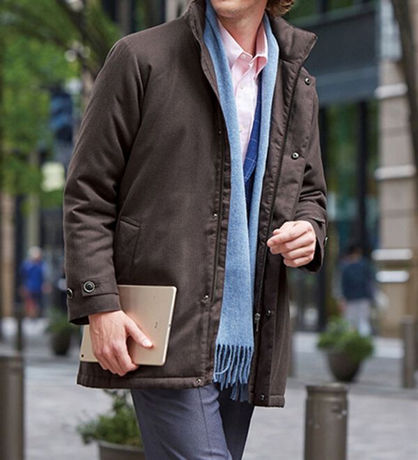 「＜コムルヴァン・オム＞ウール調ハーフコート（メンズコート）」｜詳細画像