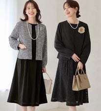 Viola e Viola（ヴィオラ エ ヴィオラ）の「【２点セット】選べる！華やかワンピースアンサンブルスーツ（ワンピースセットスーツ）」