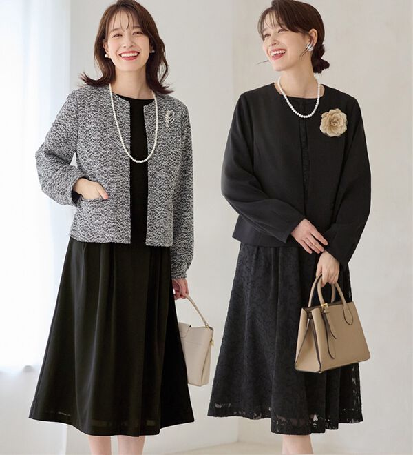 Viola e Viola（ヴィオラ エ ヴィオラ）の「【２点セット】選べる！華やかワンピースアンサンブルスーツ（ワンピースセットスーツ）」｜詳細画像