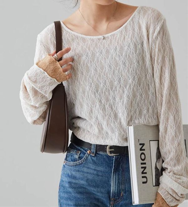 RANAN（ラナン）の「リバーシブルシアーレースＴ（カットソー）」｜詳細画像