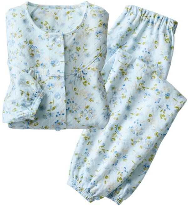 「【２着組】やわらか花柄キルトパジャマ（パジャマ・ルームウェア）」｜詳細画像