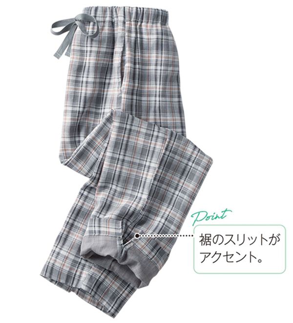 LAVIENNE（ラヴィエンヌ）の「【オーガニックコットン使用】綿１００％Ｗガーゼのルームパジャマ（パジャマ・ルームウェア）」｜詳細画像