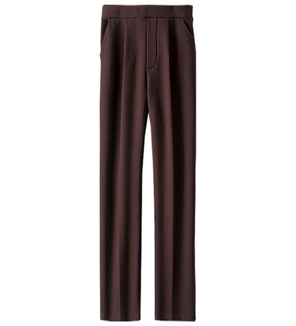 BELLUNA（ベルーナ）の「裏起毛ジョーゼット素材テーパードパンツ（テーパードパンツ）」｜詳細画像