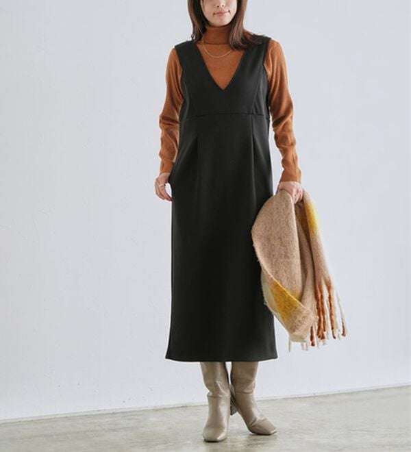 Pierrot（ピエロ）の「ペアスキンベロアジャンパースカート（ジャンパースカート）」｜詳細画像