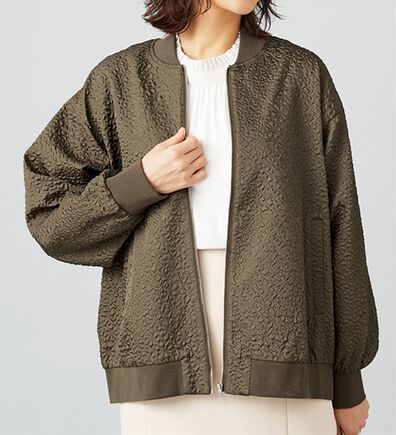 BELLUNA（ベルーナ）の「【Lagrilua】ふくれジャカードブルゾンジャケット（ブルゾン）」