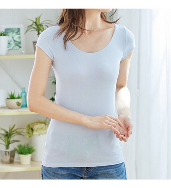 「ひんやりフレンチ袖インナー　ベルクール（肌着・インナーウェア）」｜詳細画像