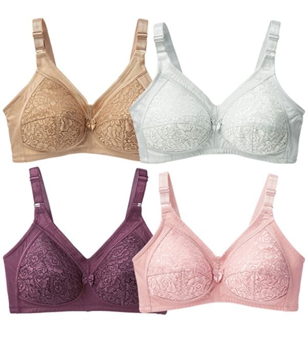 LAVIENNE（ラヴィエンヌ）の「【４色組】すっぽり包んでスッキリブラ（ブラジャー）」｜4色組