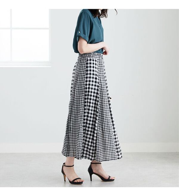 BELLUNA（ベルーナ）の「ジョーゼット素材スキッパーシャツブラウス（シャツ）」｜詳細画像