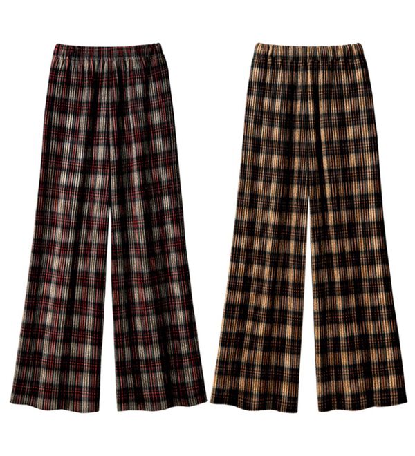 ルフラン（ルフラン）の「【２本組】程よいワイド感のプリーツパンツ（ワイドパンツ・ガウチョ）」｜詳細画像